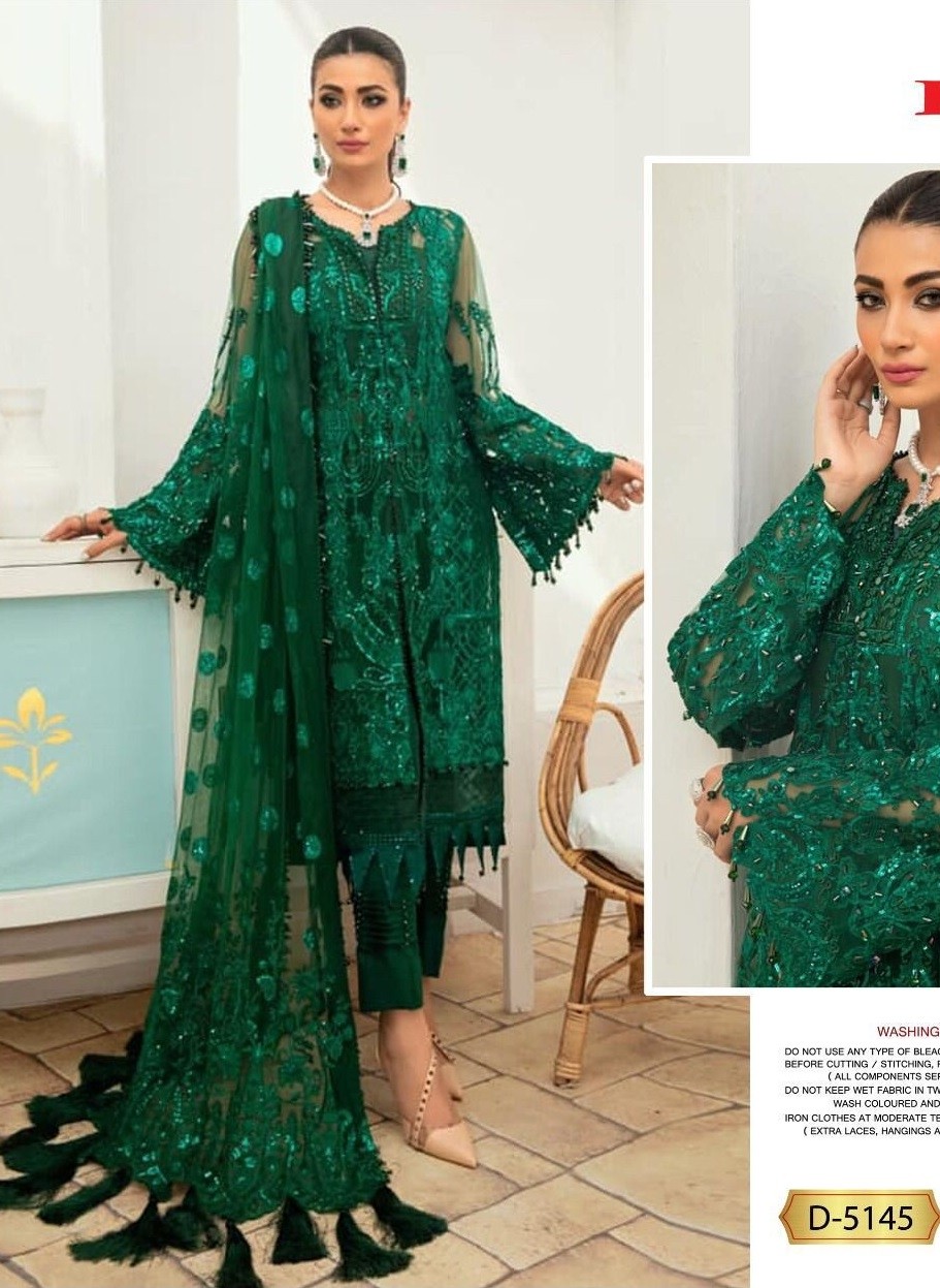 FEPIC ROSEMEEN D 5145 GREEN PAKISTANI DRESS MANUFACTRER 