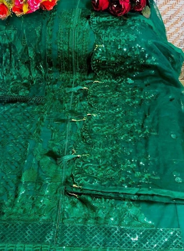 FEPIC ROSEMEEN D 5145 GREEN PAKISTANI DRESS MANUFACTRER 