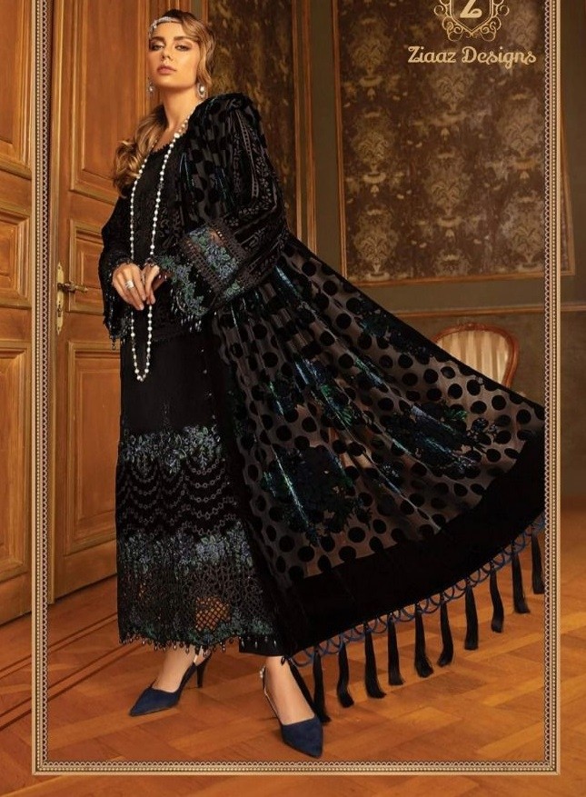 ZIAAZ DESIGNS Z SERIES VOL 2 7773 A VELVET PAKISTANI DRESS LATEST ONLINE