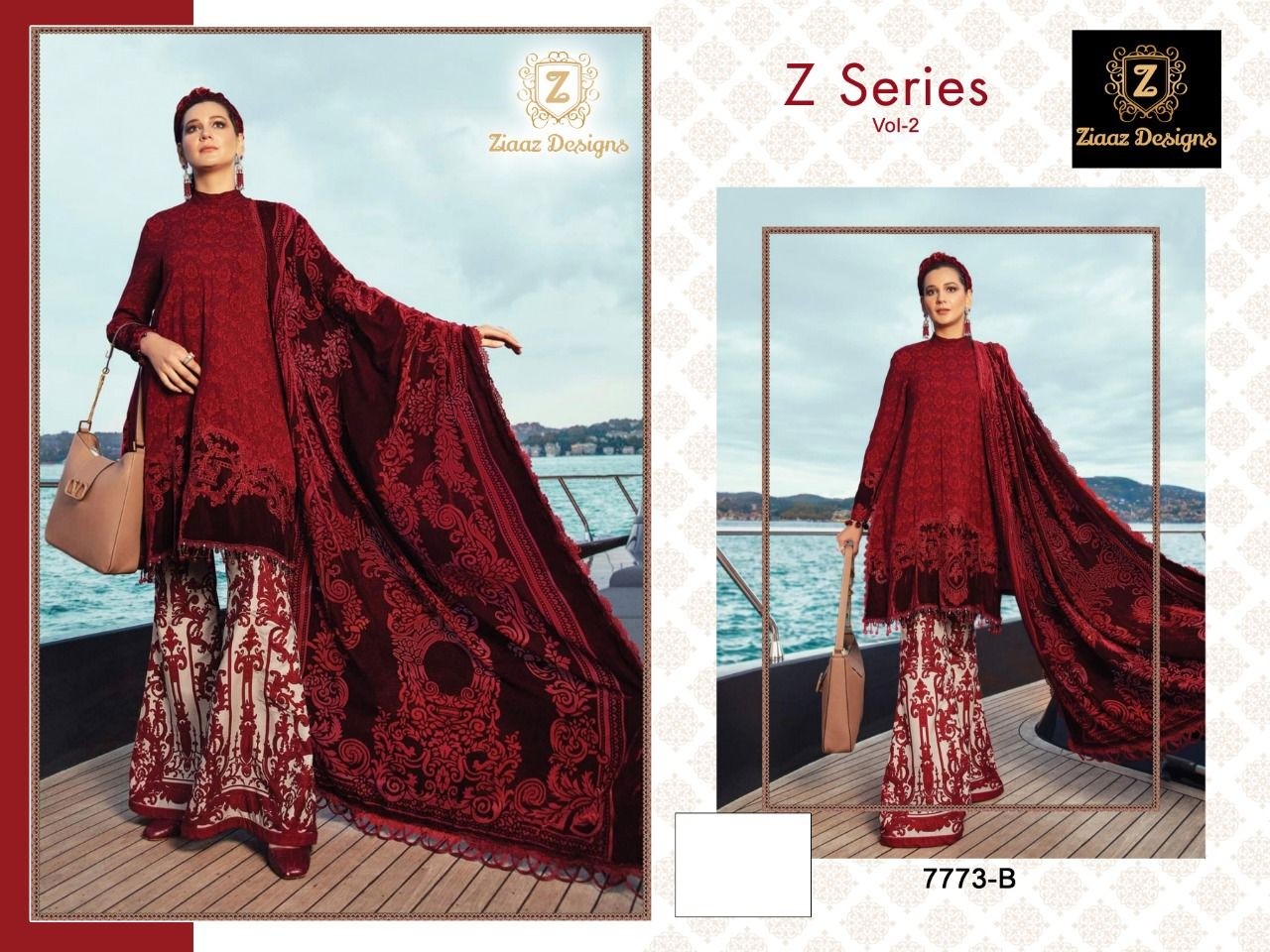 ZIAAZ DESIGNS Z SERIES VOL 2 7773 B VELVET PAKISTANI DRESS LATEST 