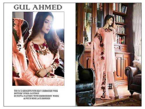 GUL AHMED ORANGE PAKISTANI SALWAR WHOLESALE 