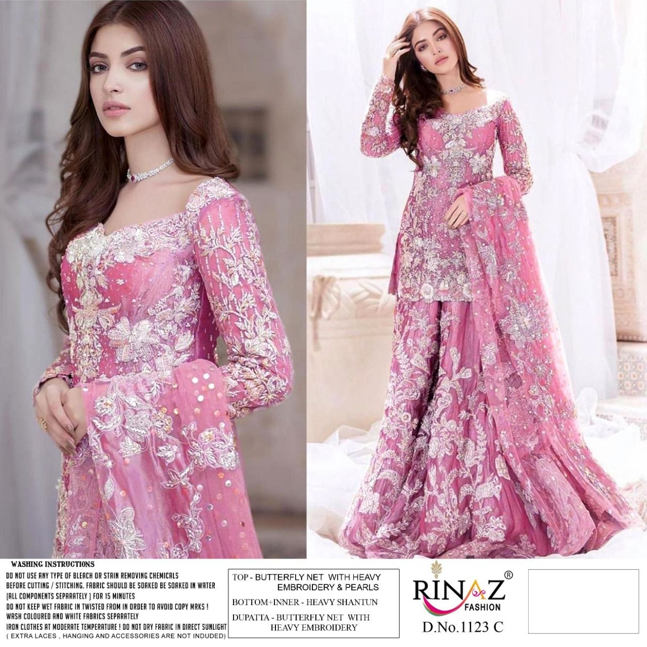 RINAZ FASHION 1123 C BEST PAKISTANI SUITS GHARARA SURAT