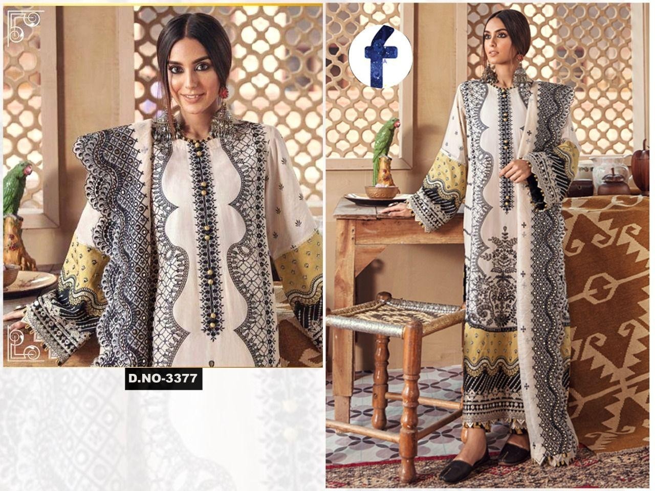 MEHBOOB TEX QULAMAR D NO 3377 NEW DESIGNER PAKISTANI SUITS