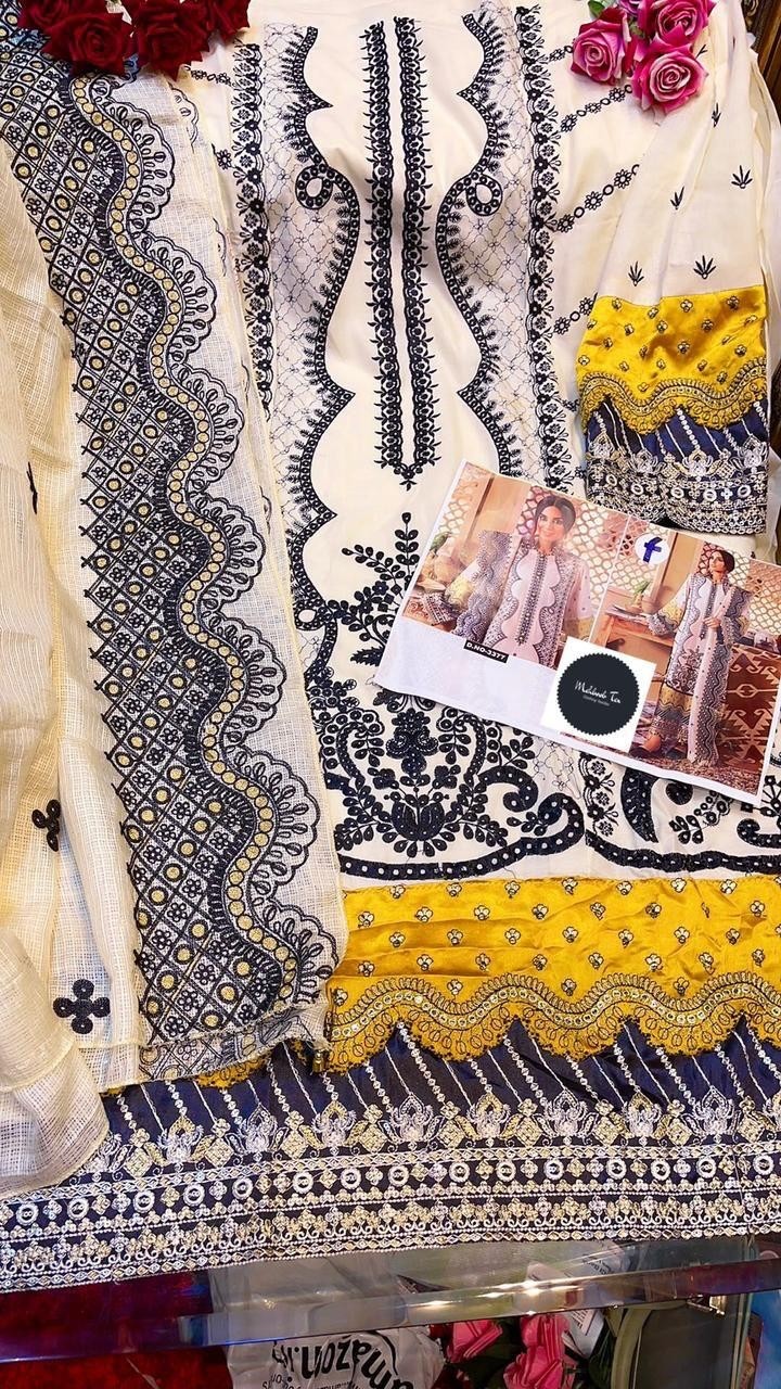 MEHBOOB TEX QULAMAR D NO 3377 NEW DESIGNER PAKISTANI SUITS