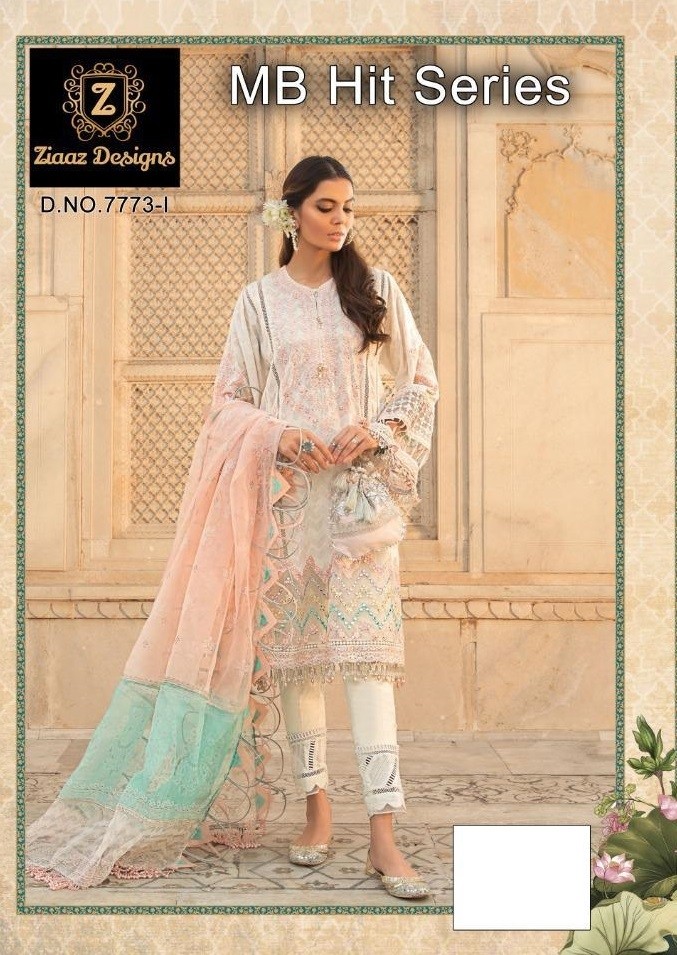 ZIAAZ DESIGNS 7773 I MB HIT SERIES PAKISTANI SUITS BY ONLINE