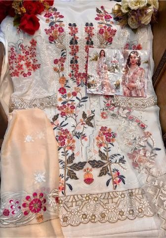 ALIF FASHION SADAF A 36 WHITE SALWAR KAMEEZ AVAILABLE