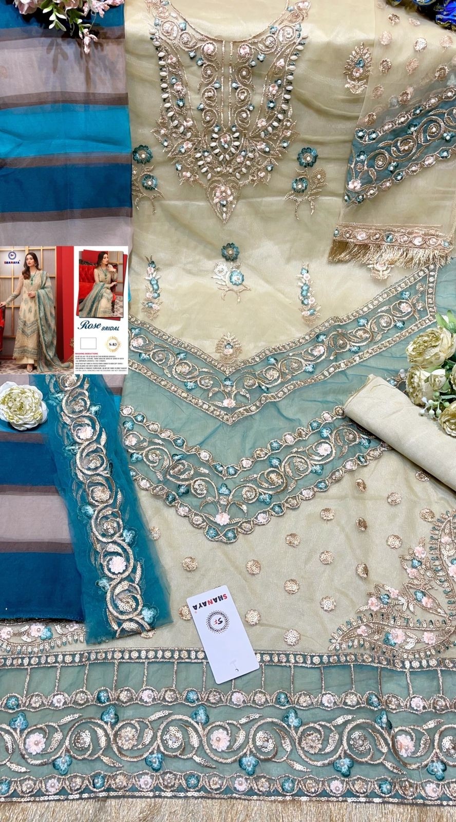 SHANAYA ROSE BRIDAL S 83 EMBROIDERY WORK PAKISTANI SUITS