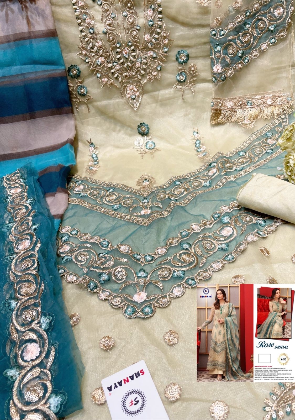 SHANAYA ROSE BRIDAL S 83 EMBROIDERY WORK PAKISTANI SUITS