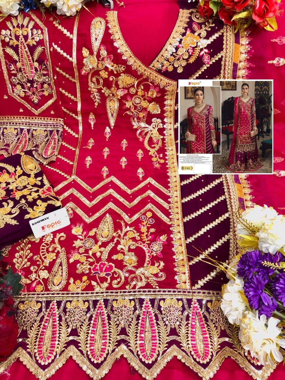 FEPIC ROSEMEEN D 5163 HEAVY CATALOUGE PAKISTANI SUITS