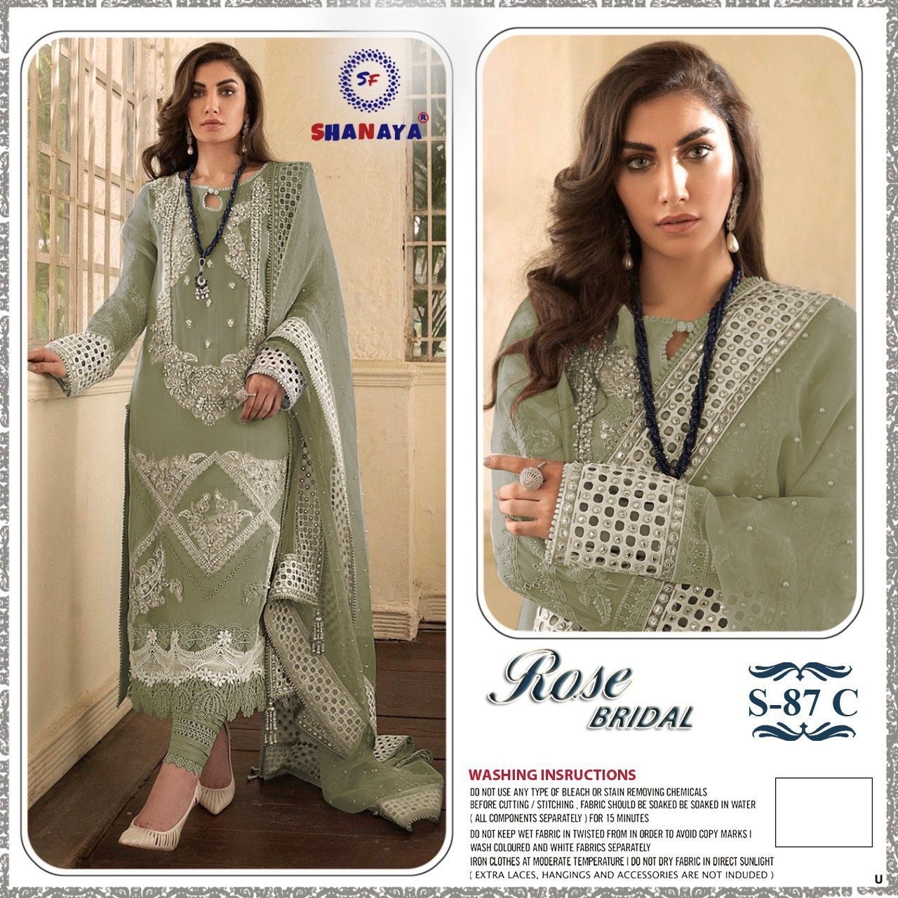 SHANAYA ROSE BRIDAL S 87 C BEST PAKISTANI SUITS WHOLESALE