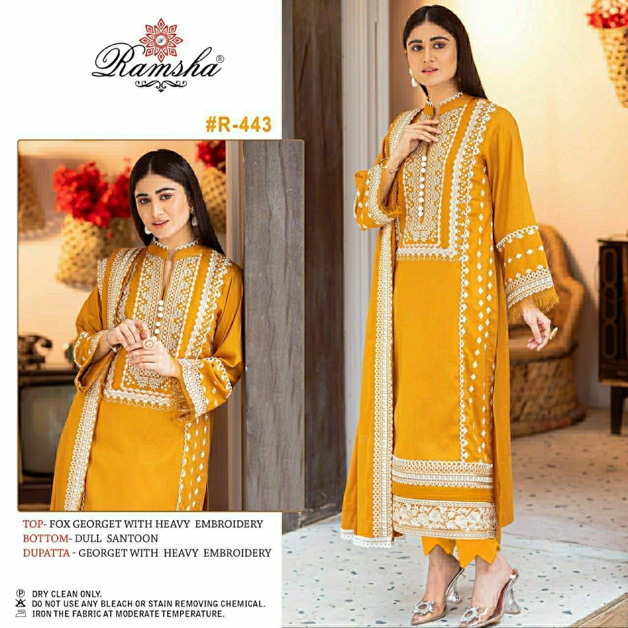 RAMSHA R 443 PAKISTANI SUITS COLLECTION ONLINE