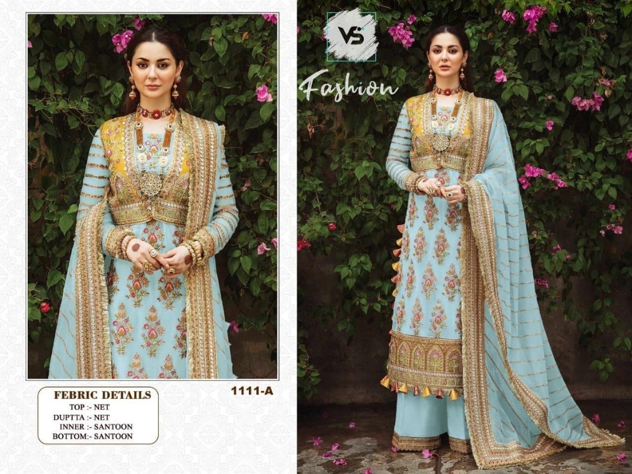 VS FASHION 1111A TO 1111D SINGLE ONLINE PAKISTANI SUITS