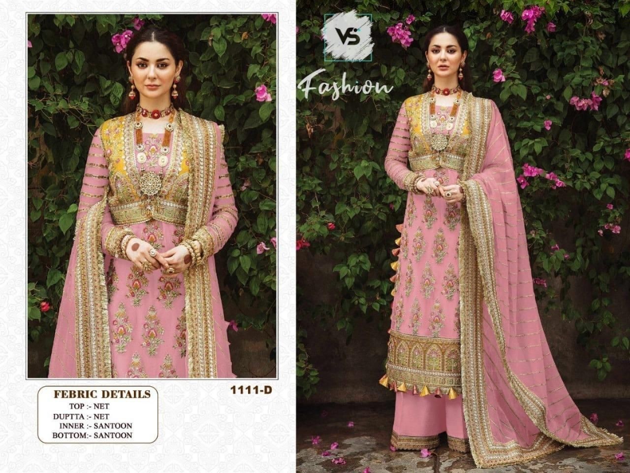 VS FASHION 1111A TO 1111D SINGLE ONLINE PAKISTANI SUITS
