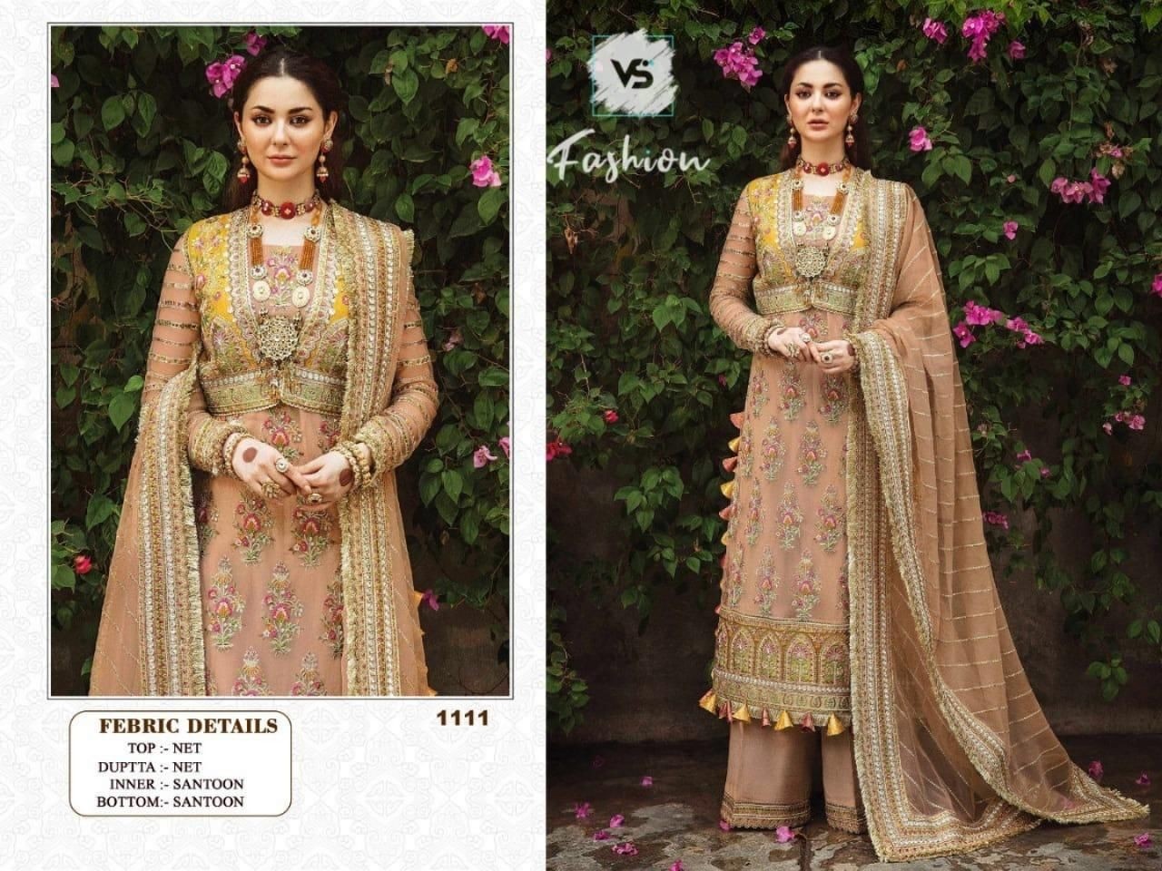 VS FASHION 1111A TO 1111D SINGLE ONLINE PAKISTANI SUITS