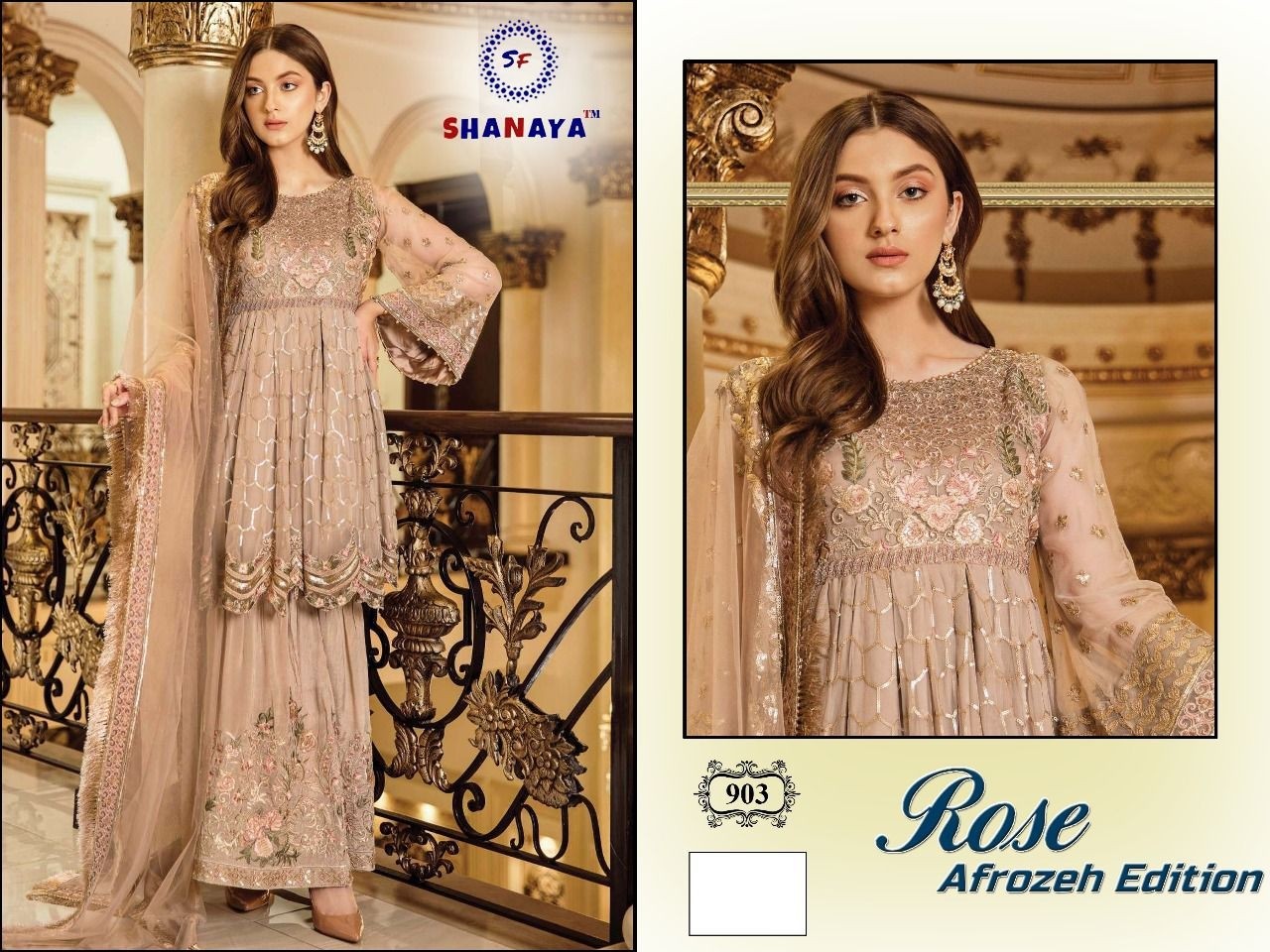 SHANAYA ROSE AFROZEH EDITION 903 LATEST DESIGNER SUITS