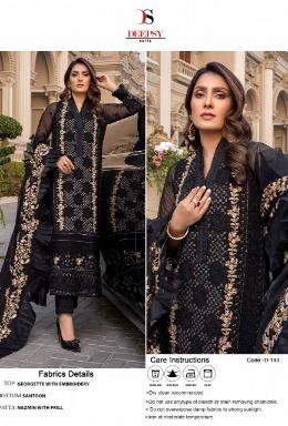 DEEPSY SUITS D 143 BLACK DRESS PAKISTANI SUITS WHOLESALE