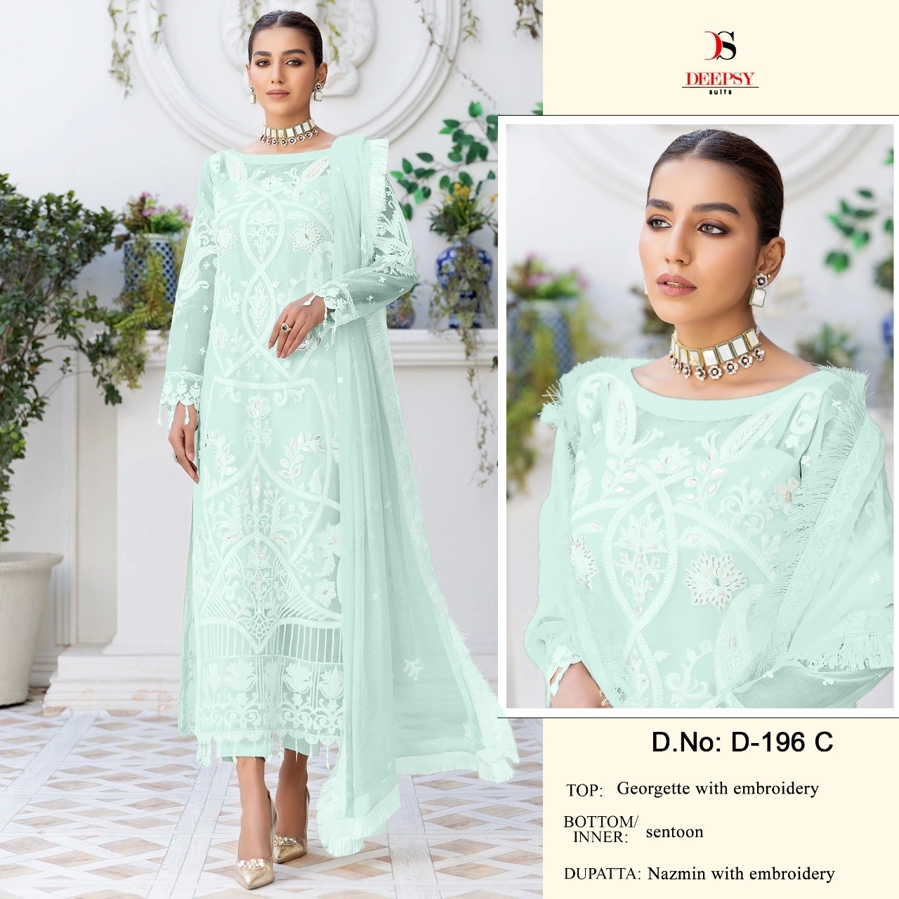 DEEPSY SUITS D 196C PAKISTANI DRESS MANUFACTURER
