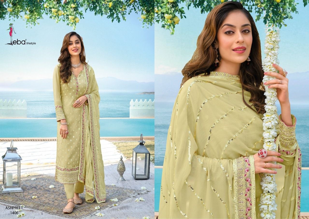 EBA LIFESTYLE ASHPREET VOL 4 DN 1409 SALWAR KAMEEZ MANUFACTURER SURAT