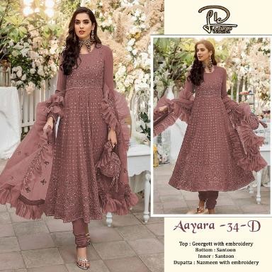 LAAIBAH DESIGNER AAYARA 34 D BEST COLLECTION SUITS SINGLE WITH PRICE