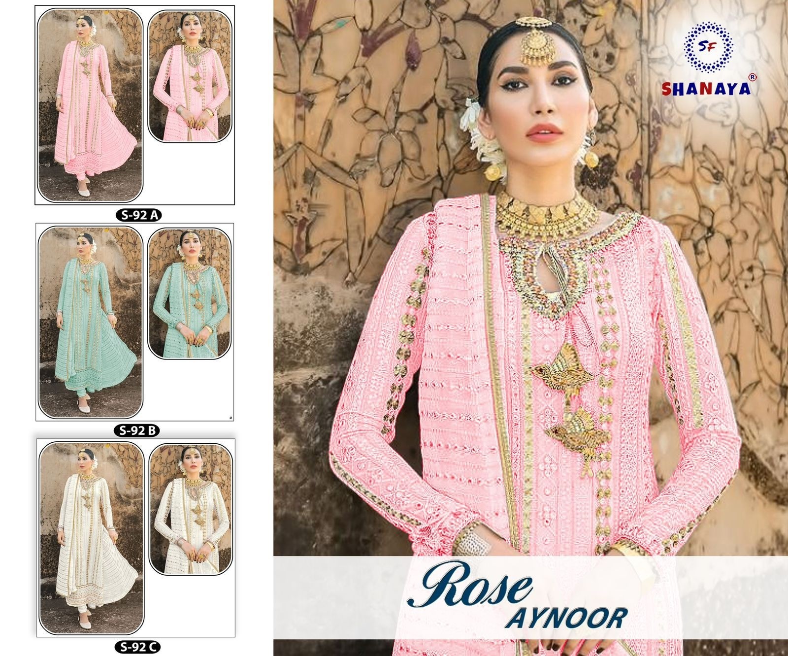 SHANAYA ROSE AYNOOR S 92 A NEW PAKISTANI SUITS SHOP BY ONLINE