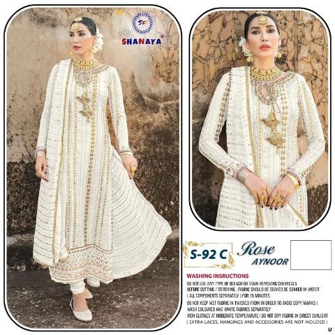 SHANAYA ROSE AYNOOR S 92 C PAKISTANI DRESS LATEST SHOP BY ONLINE