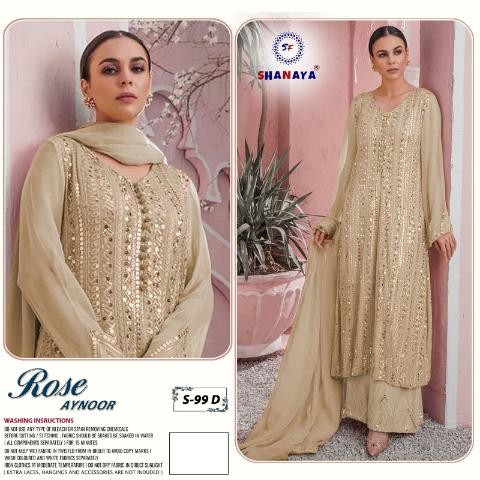 SHANAYA ROSE AYNOOR S 99 D EDITION PAKISTANI SUITS WHOLESALER DEALER