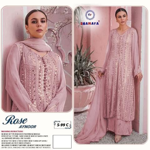 SHANAYA ROSE AYNOOR S 99 C EDITION PAKISTANI DESIGNER SUITS WHOLESALER