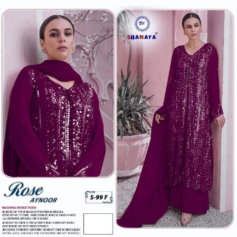 SHANAYA ROSE AYNOOR S 99 F EDITION PAKISTANI SUITS WHOLESALER SUPPLIER