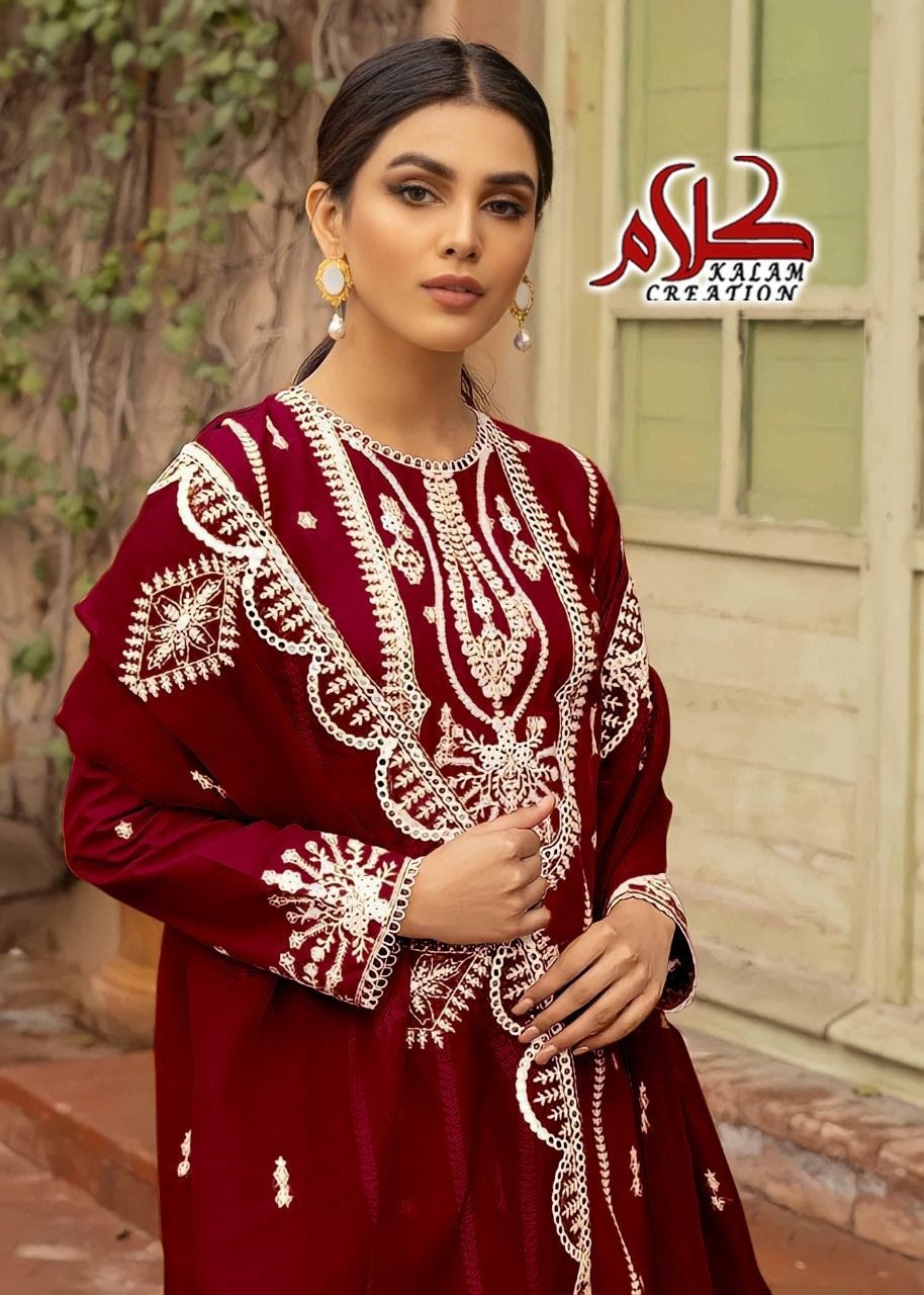 KALA CREATION D NO 1107 IN 3 DESIGN HIT PAKISTANI KURTIS 