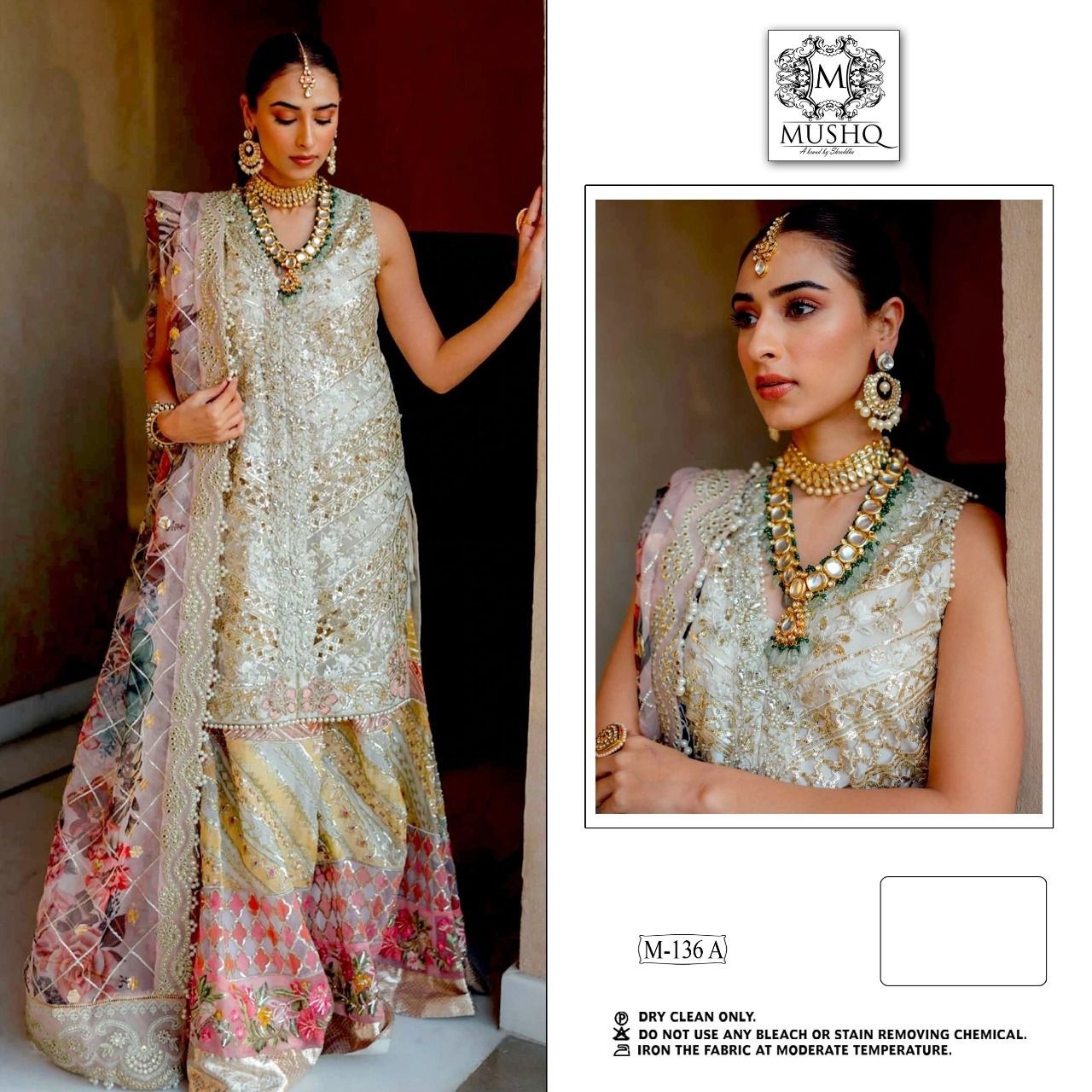 MUSHQ BY SHRADDHA M 136 A BEST COLLECTION PAKISTANI SUITS