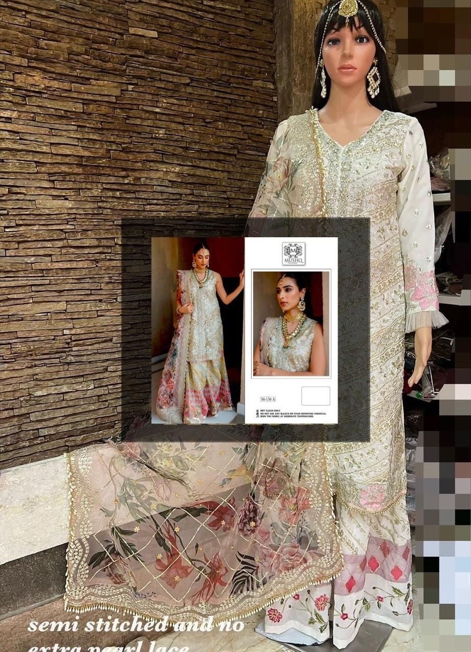 MUSHQ BY SHRADDHA M 136 A BEST COLLECTION PAKISTANI SUITS