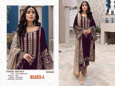 MAARIA A 9104 E PAKISTANI SALWAR KAMEEZ MANUFACTURER IN SURAT
