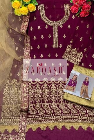 ZARQASH MARIYA B ROYAL SOIREE Z 2092 E WINE LATEST SALWAR KAMEEZ
