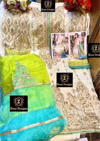 ZIAAZ DESIGNS PREMIUM EID COLLECTION D NO 7773 E BRANDED PAKISTANI SUITS
