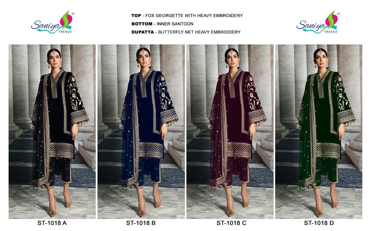 SANIYA TRENDZ ST 1018 D SALWAR KAMEEZ DEALER IN INDIA