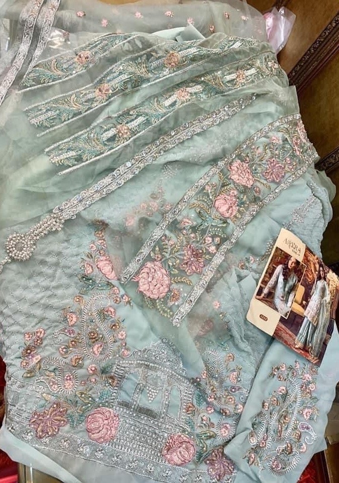 COSMOS AAYRA VOL 9 GREEN 1253 PAKISTANI SUITS AVAILABLE ONLINE