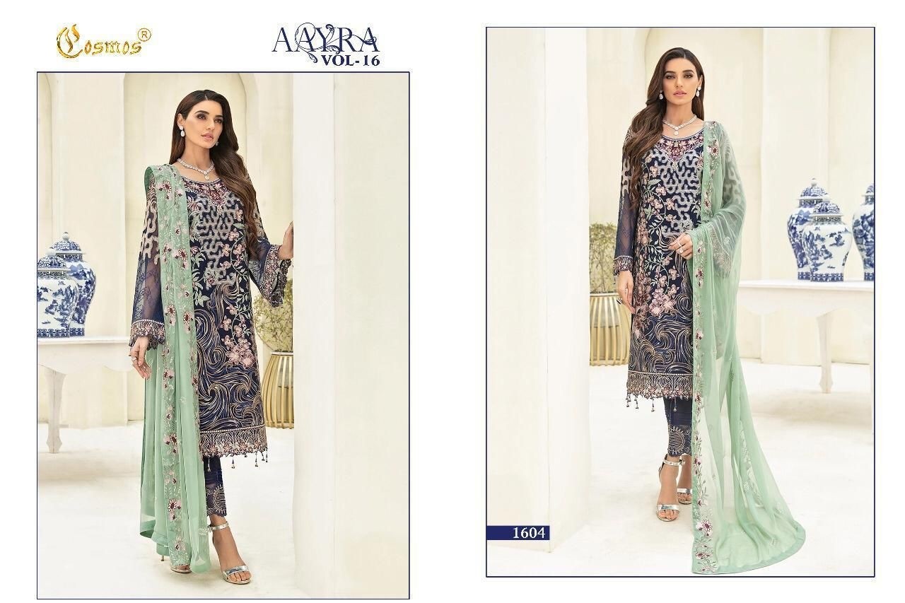 COSMOS AAYRA VOL 16 1604 PAKISTANI SUITS WHOLESALE