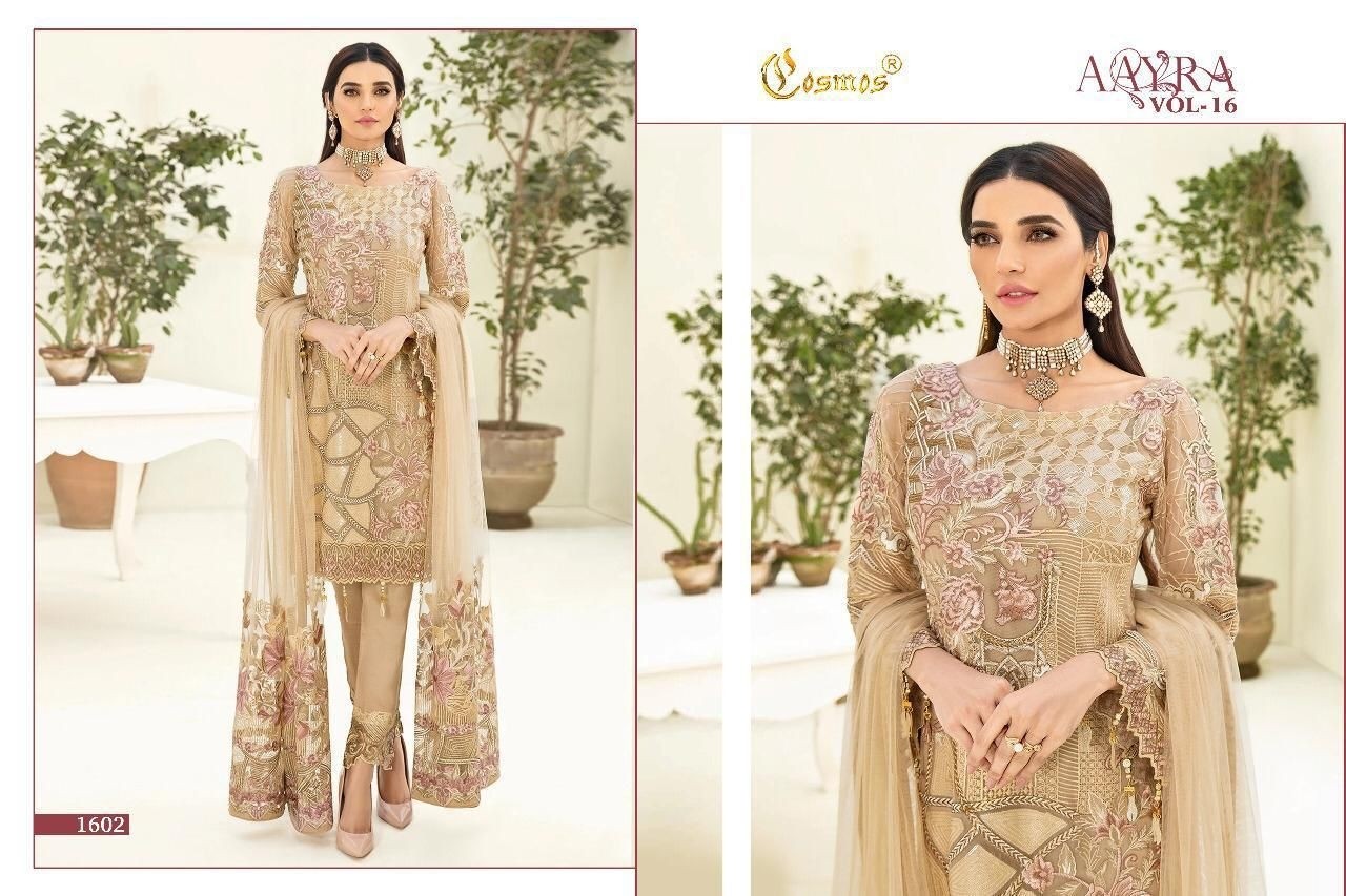 COSMOS AAYRA VOL 16 1602 PAKISTANI SUIT AVAILABALE SINGLE ONLINE