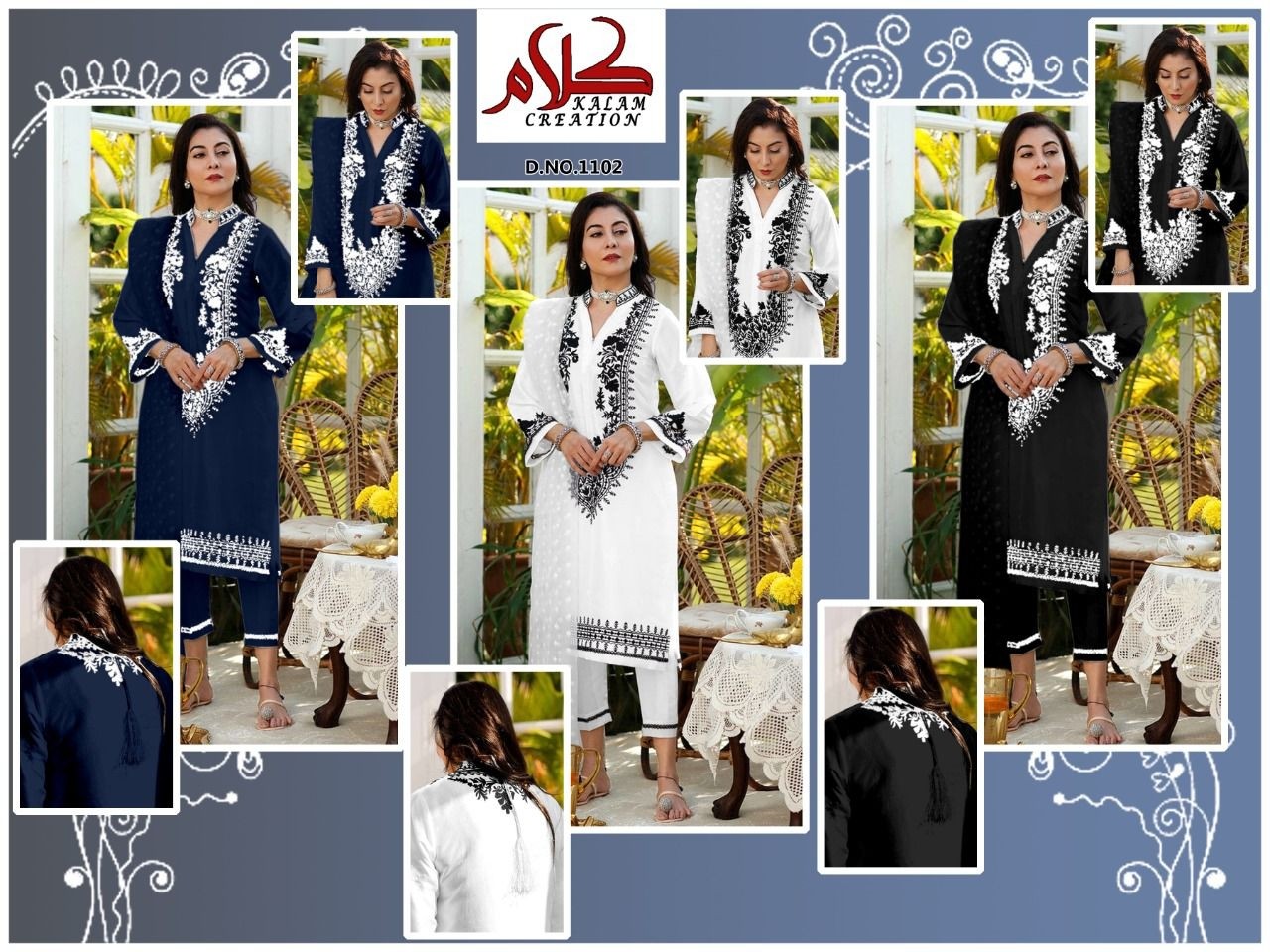 KALA CREATION 1102 LUXURY COLLECTION WHITE TUNIC KURTIS SINGLE