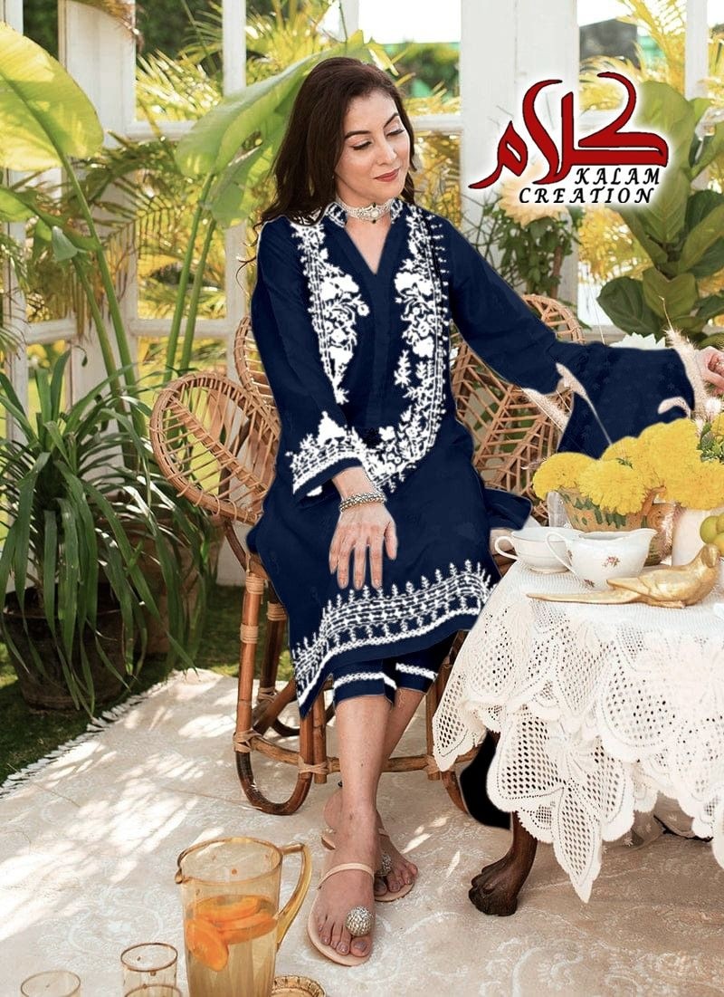 KALA CREATION 1102 LUXURY COLLECTION NAVYBLUE TUNIC KURTIS