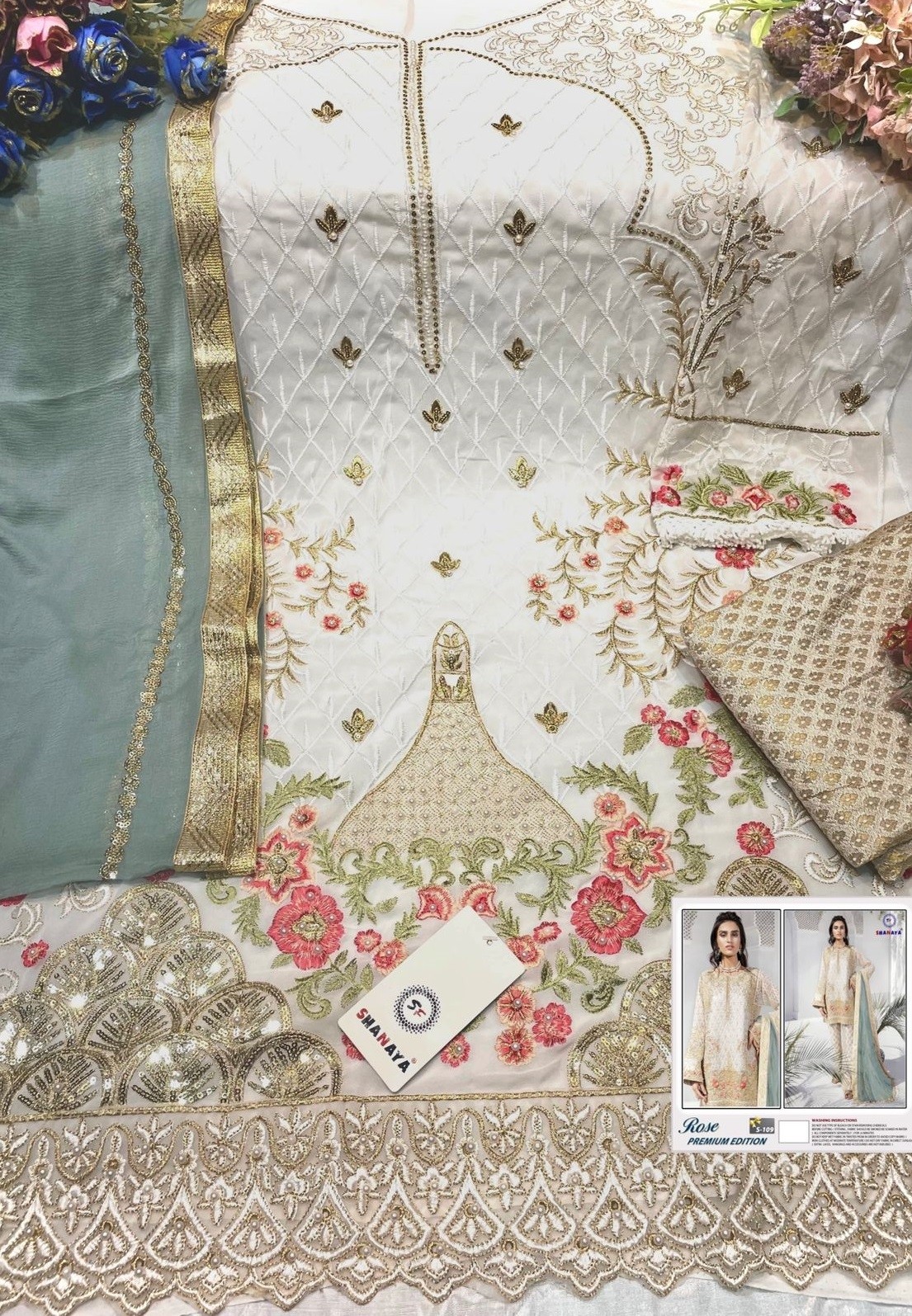 SHANAYA ROSE PREMIUM EDITION S 109 NEW LAUNCH PAKISTANI SUITS