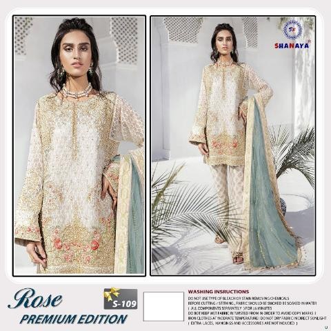 SHANAYA ROSE PREMIUM EDITION S 109 NEW LAUNCH PAKISTANI SUITS