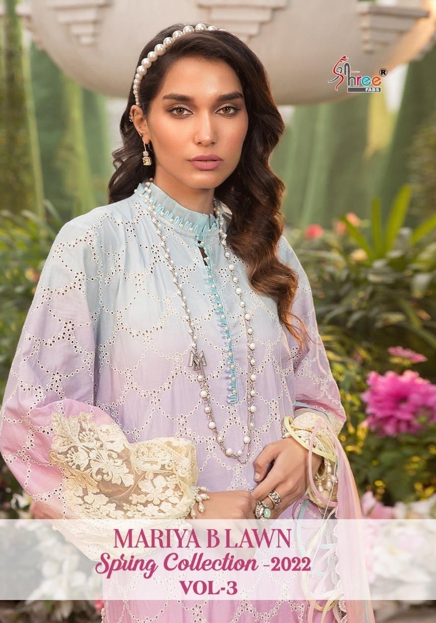 SHREE FABS MARIYA B LAWN SPRING COLLECTION 2022 VOL 3 2217 TO 2224 LATEST DESIGN SALWAR SUITS SINGLE