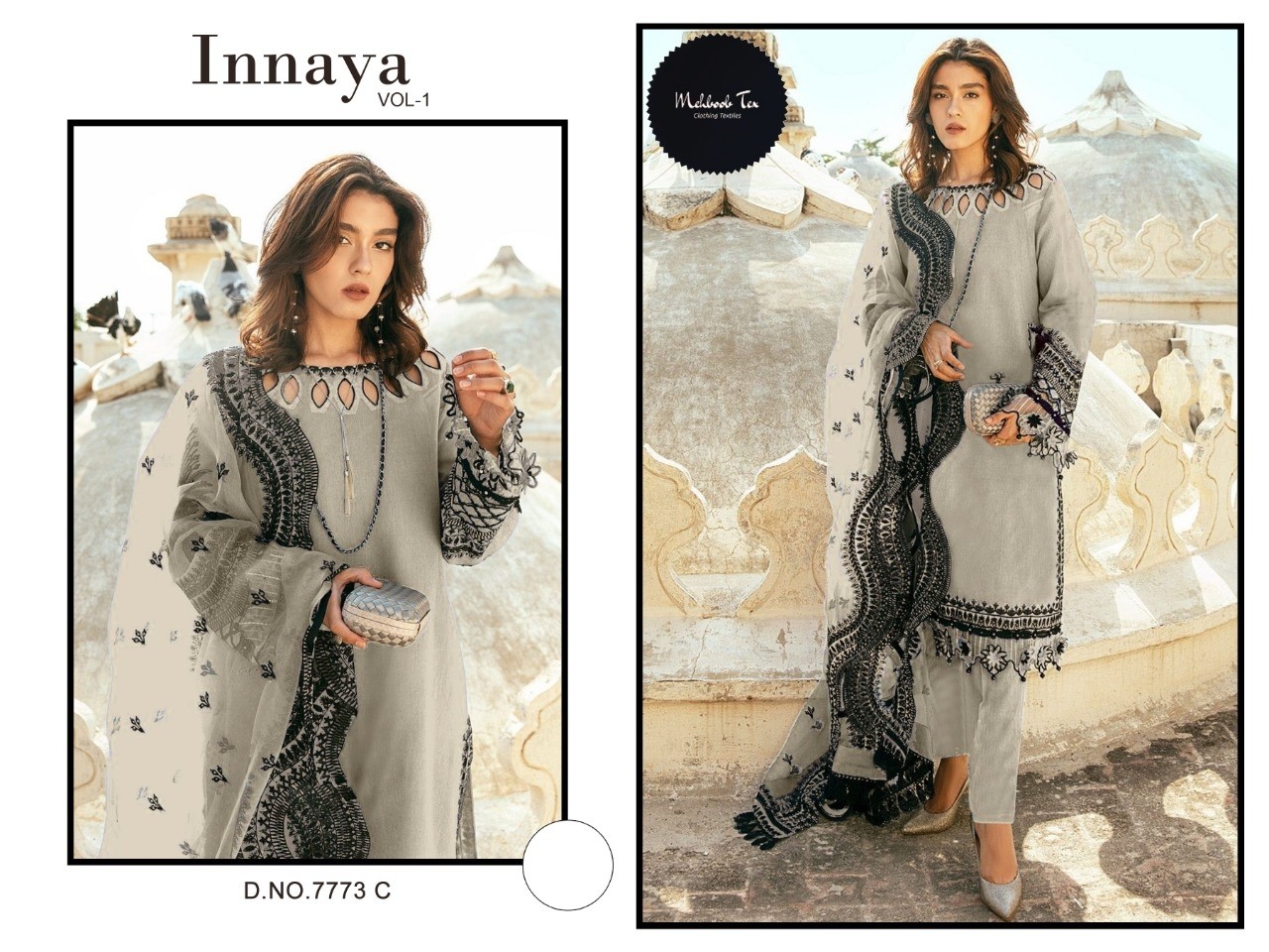 MEHBOOB TEX INNAYA VOL 1 D 7773 C NEW PAKISTANI KURTI