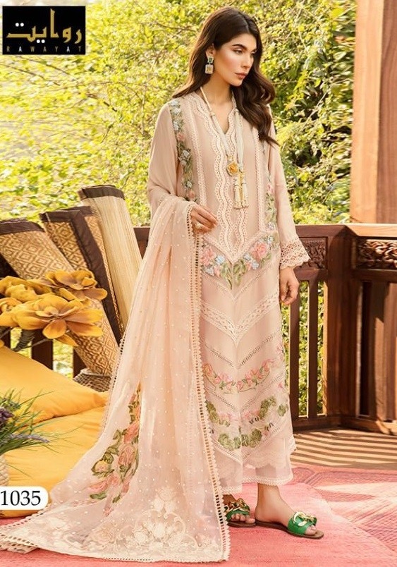 RAWAYAT SANA SAFINAZ VOL 6 1035 PINK SALWAR KAMEEZ DESIGNER SUITS