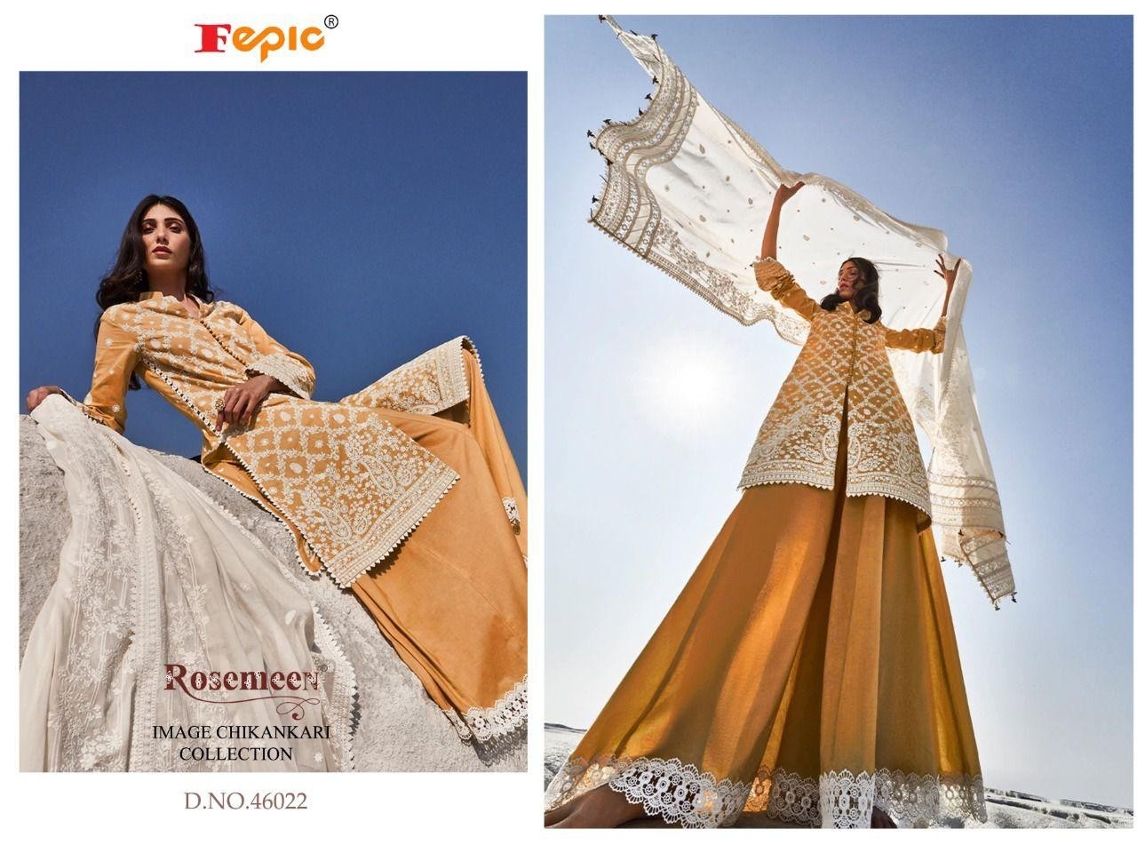 FEPIC ROSEMEEN IMAGE CHIKANKARI COLLECTION 46022 PAKISTANI CATALOGUE 