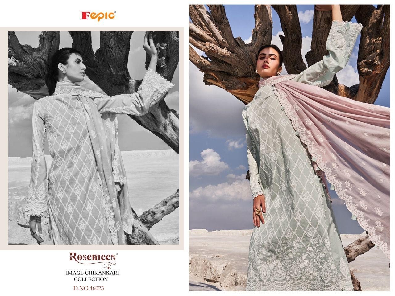 FEPIC ROSEMEEN IMAGE CHIKANKARI COLLECTION 46023 NEW CATALOGUE SINGLE