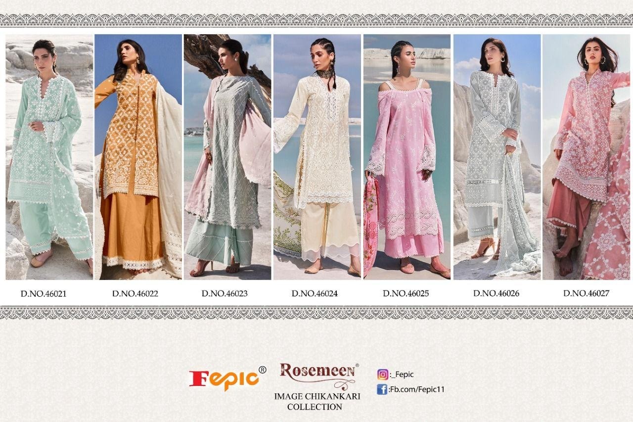 FEPIC ROSEMEEN IMAGE CHIKANKARI COLLECTION 46022 PAKISTANI CATALOGUE 
