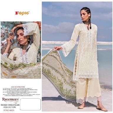 FEPIC ROSEMEEN IMAGE CHIKANKARI COLLECTION 46024 NEW CATALOGUE SINGLE BY ONLINE