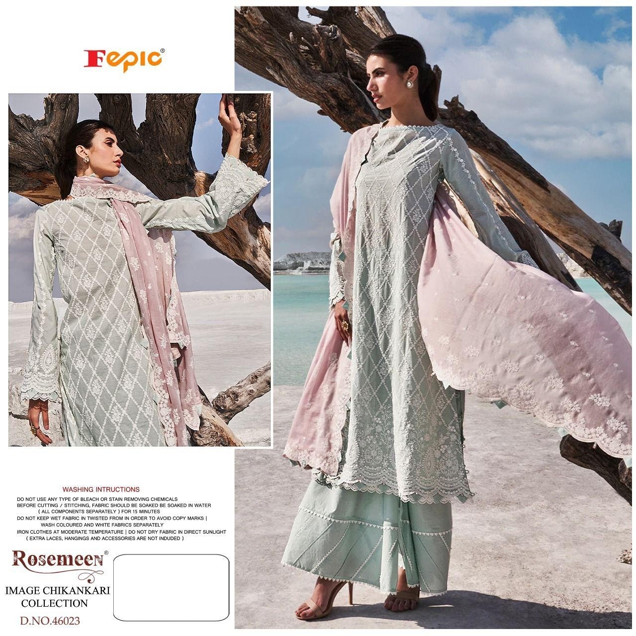 FEPIC ROSEMEEN IMAGE CHIKANKARI COLLECTION 46023 NEW CATALOGUE SINGLE